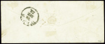 N°16 x 3 obl. gros points carrés sur lettre de Paris