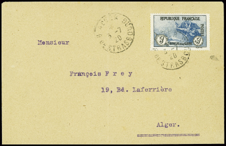 N°155 5f + 5f noir et bleu au profit des Orphelins