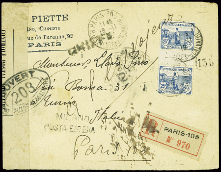 N°151 25c + 15c bleu, au profit des Orphelins de la