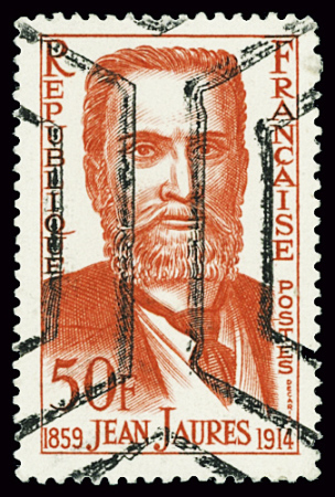 N°1217A NON EMIS 50f rouge Jean Jaurès, annulation