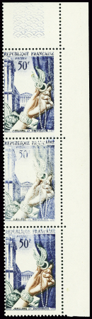 N°973 Joaillerie en bande de 3, avec variété d'impression