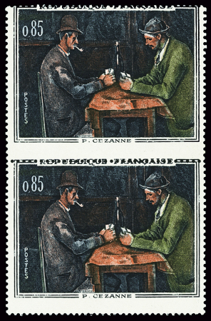 N°1321 Cézanne, variété piquage à cheval en paire,