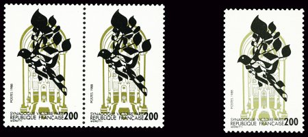 N°2516b 2f Synagogue de la Victoire en paire horizontale,