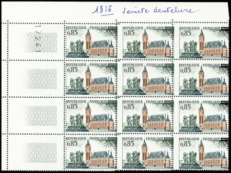 N°1316 Calais, variété piquage à cheval et dentelure