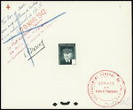 EPREUVE N°196, non émis Pétain, vert noir, petit format,