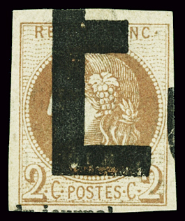 N°40B 2c brun rouge, obl typographie, TB