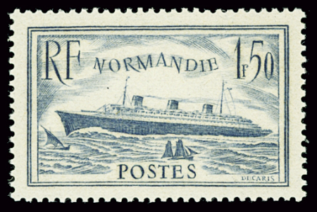 N°300b Normandie turquoise, luxe, neuf **. Signé Calves