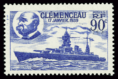 N°425 Clémenceau, variété Outre Mer foncé, neuf **,