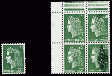 N°1611 30c vert Marianne de Cheffer : n°1611c, variété