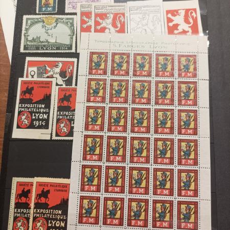 1823-1992, Collection d'enveloppes, vignettes, Premier