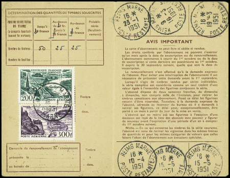 PA n°25 200F Bordeaux + PA n°26, 300F Lyon obl Cha