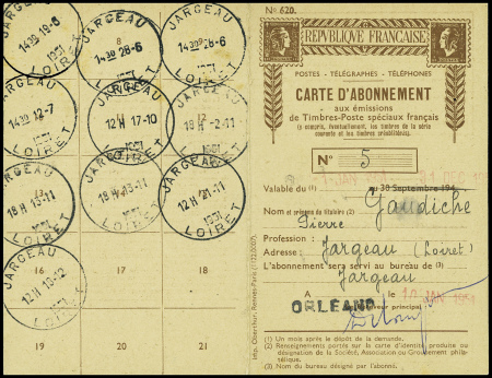 PA n°27 500F Marseille obl CAD A5 d'Orléans (1951)