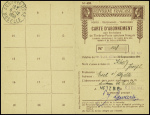 PA n°27 obl Metz RP (1949) sur carte d'abonnement 