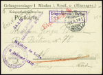 9 plis dont "Service gratuit mairie de Lille" (1915