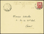 3 lettres avec taxe n°69 + 70 et n°71 (2) obl CAD 
