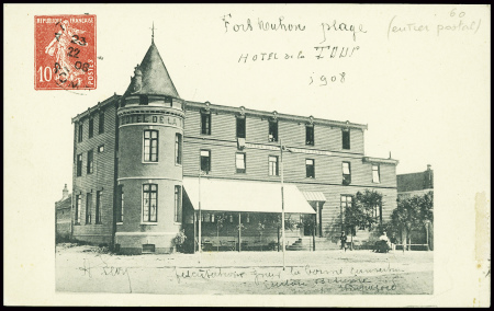 2 pseudo-entiers cartes postales 5c rouge semeuse