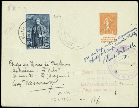 18.8.1930 Coupe des mines de Béthune (ballon sphér