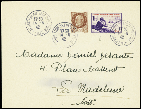 9 lettres AFF Pétain ou Mercure, chacune avec 1 ti