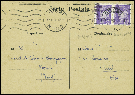 Type Pétain : 6 plis dont Libération Douai n°1 en 