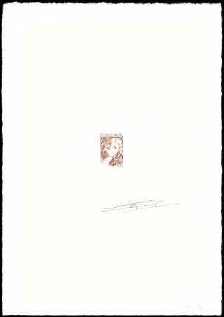 Projet de timbre non adopté pour la Marianne en bi