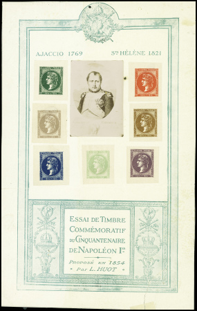 Feuillet de 7 essais de timbre commémoratif "Napol