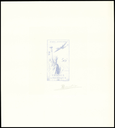 Poste aérienne : projet de timbre non émis : 50F b