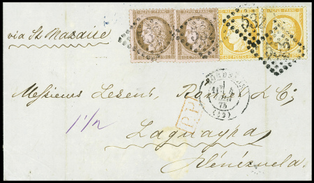 N°38 en paire + n°58 en paire obl GC 532 + T17 Bor