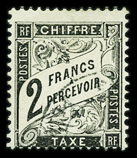 N°23 2F noir, neuf sans gomme. TB. Signé Calves. T