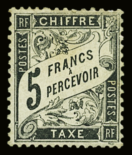 N°24 5F noir. TB. Certificat Raybaudi