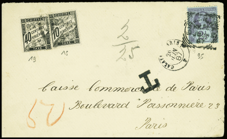 Grande Bretagne n°95 obl Birmingham (1887) sur let