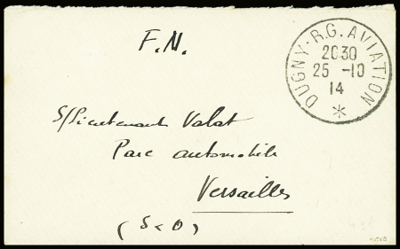 Petite lettre en franchise "Dugny RG aviation" (25