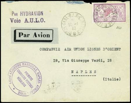 N°240 3F Merson obl Paris (10.1.1930) sur lettre p