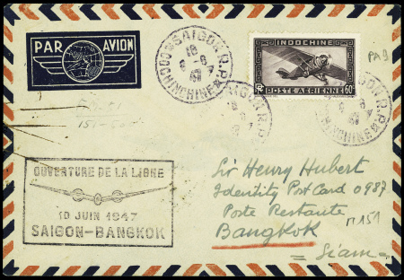 Indochine PA n°9 obl Saïgon sur lettre avec cachet