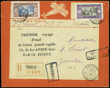 Sénégal n°67 + 74 obl Dakar (29.12.25) sur env rou