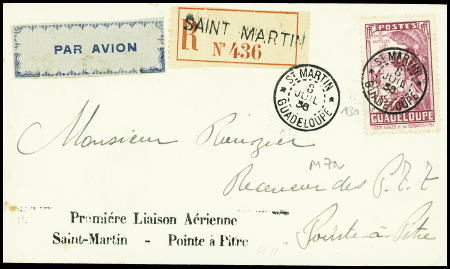 Guadeloupe n°130 obl St Martin (8 juil 1936) sur l
