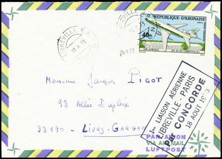 Gabon PA n°138 obl Libreville RP sur lettre avec c