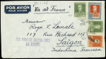 Argentine n°281 + 282, 2 pièces + 288 sur lettre d