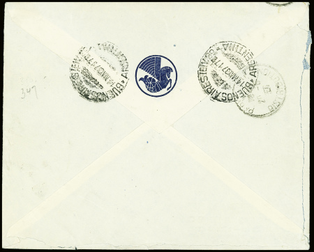 Argentine n°380, 2 pièces + 382 + 378 + 308 obl Bu