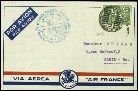 Uruguay PA n°69 obl CAD "Servicio aereo Montevideo