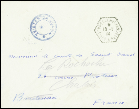 Lettre en franchise avec CAD hex "Croiseur école J