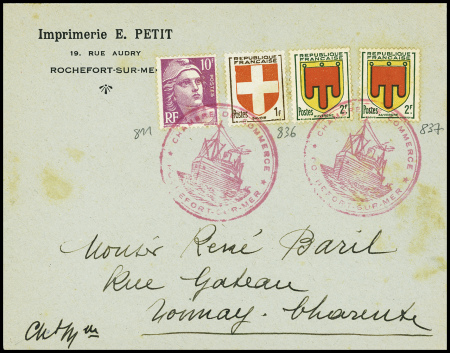 2 lettres de la Grève des postes d'aout 1953 : n°8