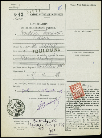 Caisse nationale d'Epargne n°13, autorisation de r