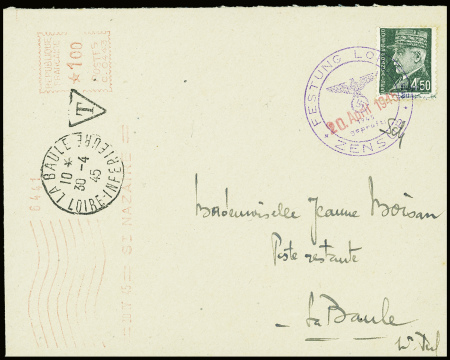 N°521B, 4F50 Pétain vert avec surcharge renversée 