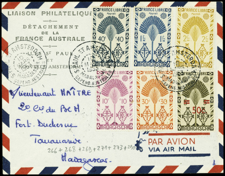 Madagascar n°266 + 268 + 269 + 271 + 273 + 290 obl