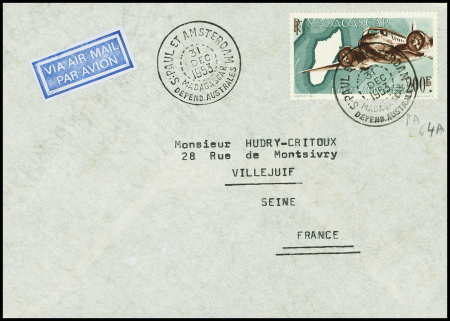 Madagascar PA n°64A obl CAD "S. Paul et Amsterdam 