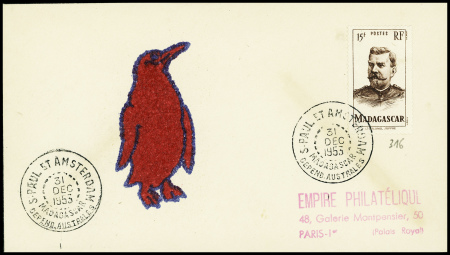 Madagascar n°316 obl CAD "S. Paul et Amsterdam Mad