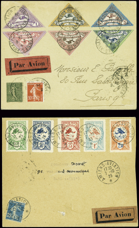 Beau lot de 14 lettres avec timbres semi-officiels