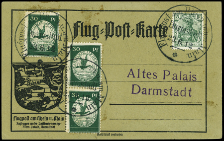 Allemagne. 3 plis dont Allemagne n°83 obl Flugpost