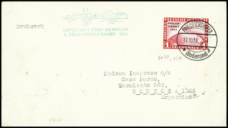 2 lettres AFF Allemagne PA40, 1M rose Polarfahrt (