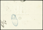 N°14 obl d'essai "1818 Bâton" + T15 "A Lyon A" (20